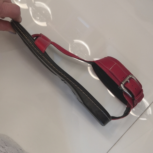 Donald J Pliner Red Leather Sandals, sz 7 - Picture 2 of 8